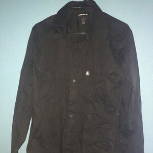 NWOT Express Black Button Down Shirt